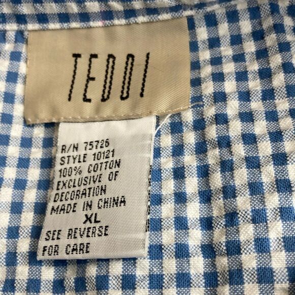 NWT TEDDI XL Western Patriotic Button Down Shacket Shirt - Picture 3 of 11